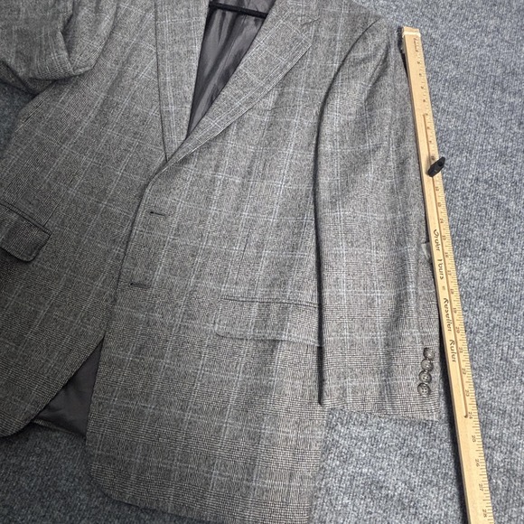 Ermenegildo Zegna Sport Coat‎ Mens 42R Gray Glen Plaid Wool Cashmere 2 Button - Picture 12 of 16